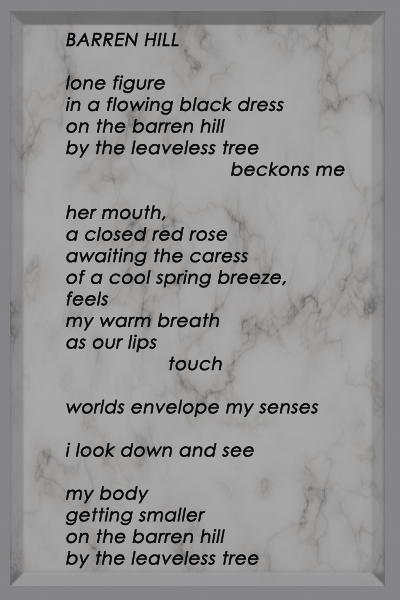 Poem from the Starlight Train Collection entitled Barren Hill